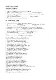 English Worksheet: Modal verbs