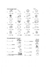 English Worksheet: articles