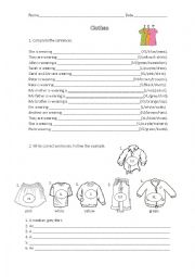 English Worksheet: Clothes