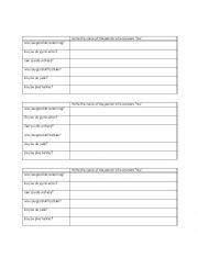 English Worksheet: Find someone who sports activity