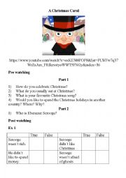 English Worksheet: For the Christmas lesson