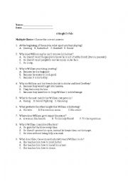 English Worksheet: A Knights Tale