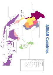 ASEAN Countries map filling