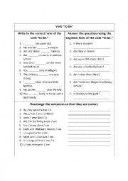 English Worksheet: Verb 