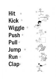 Body actions trace and connect - ESL worksheet by danman1835