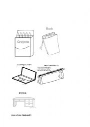 English Worksheet: School supplies