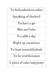 English Worksheet: Idioms 