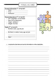 English Worksheet: Description of a person