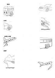 English Worksheet: Means of Transportation