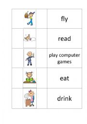 English Worksheet: actions