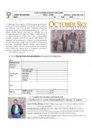 October Sky - film worksheet