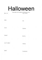 English Worksheet: Halloween Drawing