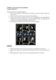 English Worksheet: Friends- The one with all the resolutions- GOING TO