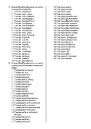 verb Be activity and demonstrative pornoun that 