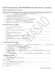 English Worksheet: Review exercises for bacalaureate students units 1 and 2(part2)