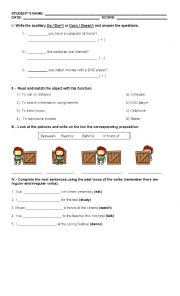 English Worksheet: English Test