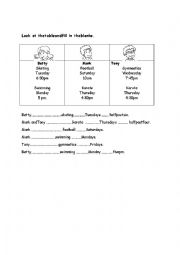 English Worksheet: simple present-present cont. on- at
