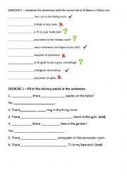 English Worksheet: Animal farm, there is, there are 