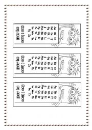 English Worksheet: ALPHABET BOOKMARKS WITH MINIONS