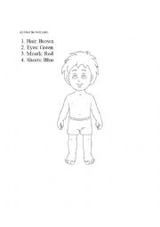English Worksheet: Body parts 