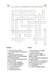 Environment crossword