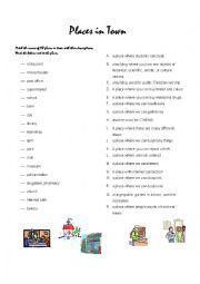 English Worksheet: our town