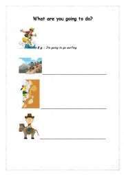 English Worksheet: Be going to + sports