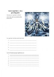 English Worksheet: Secret Superhero