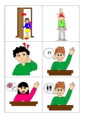 English Worksheet: Classroom language_memory/flash cards