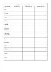 English Worksheet: Fiction Unit Vocabulary