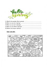 English Worksheet: welcome spring