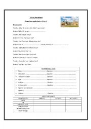 English Worksheet: TRINITY QUESTIONS AND CHARTS