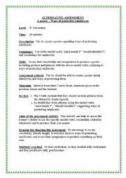 English Worksheet: alternative assessment