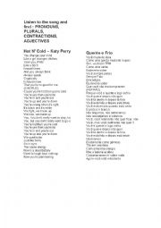 English Worksheet: Katy Perry Song
