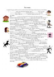 English Worksheet: past tenses