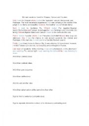 English Worksheet: Past activity