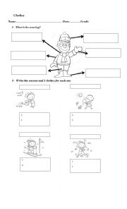 English Worksheet: Clothes