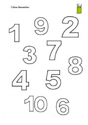 Colour the numbers