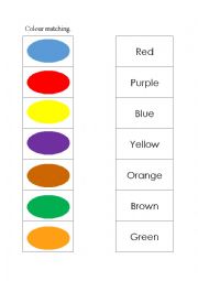 English Worksheet: Colour Matching