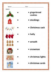 English Worksheet: CHRISTMAS