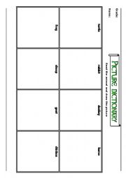 English Worksheet: Picture dicitionary template-animal