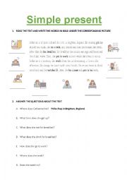 English Worksheet: Simple Present Tense