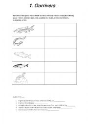 English Worksheet: Fish from Atlantic rivers