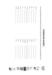 English Worksheet: COMPUND WORDS