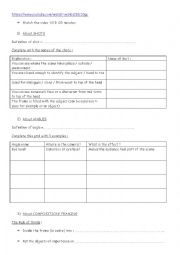 English Worksheet: VIDEO FRAMING- ORAL COMPREHENSION - CINEMATIC SHOTS AND ANGLES