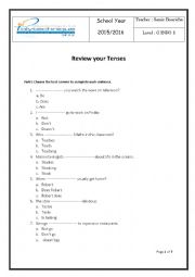 review your tenses
