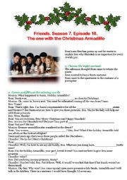 English Worksheet: Friends. Season 7. Episode 10.  The one with the Christmas Armadillo