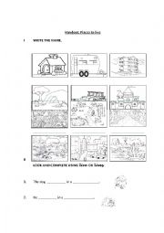 English Worksheet: Palces to live