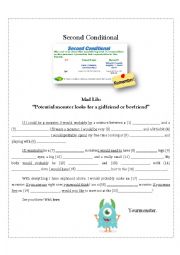 English Worksheet: Second Conditional - Mad Lib 