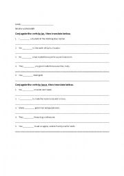 English Worksheet: To be and to have review worksheet